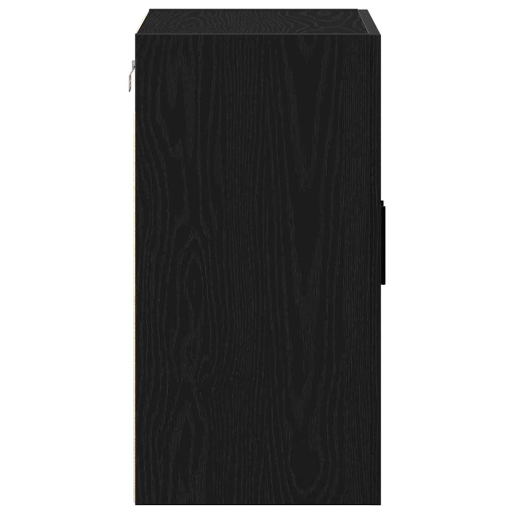 vidaXL Wall-mounted Cabinet Black Oak 60 x 31 x 60 cm Engineered Wood