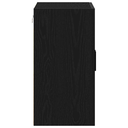 vidaXL Wall-mounted Cabinet Black Oak 60 x 31 x 60 cm Engineered Wood