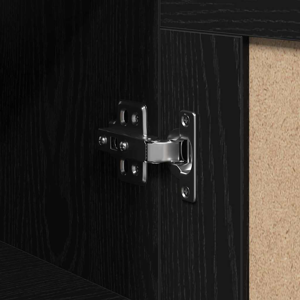 vidaXL Wall-mounted Cabinet Black Oak 69.5 x 34 x 90 cm