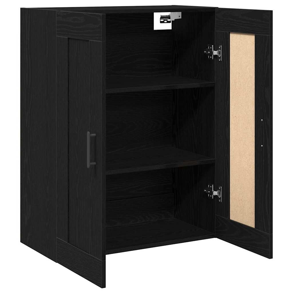 vidaXL Wall-mounted Cabinet Black Oak 69.5 x 34 x 90 cm