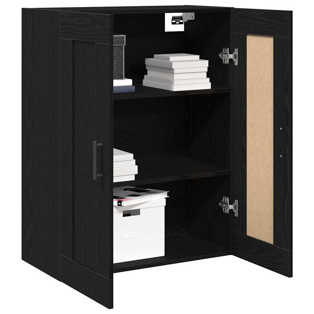vidaXL Wall-mounted Cabinet Black Oak 69.5 x 34 x 90 cm