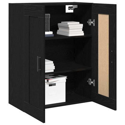 vidaXL Wall-mounted Cabinet Black Oak 69.5 x 34 x 90 cm