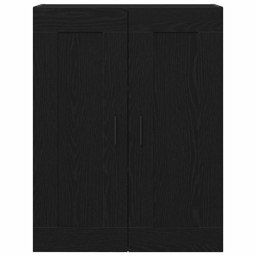 vidaXL Wall-mounted Cabinet Wall-mounted Black Oak 69.5 x 34 x 90 cm