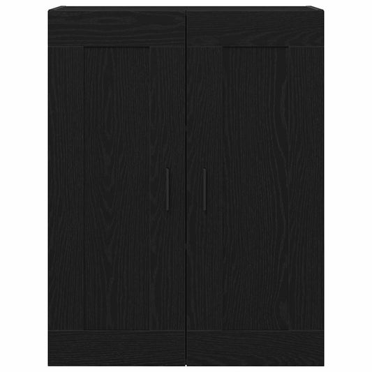 vidaXL Wall-mounted Cabinet Wall-mounted Black Oak 69.5 x 34 x 90 cm