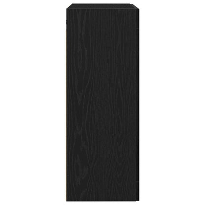 vidaXL Wall-mounted Cabinet Wall-mounted Black Oak 69.5 x 34 x 90 cm