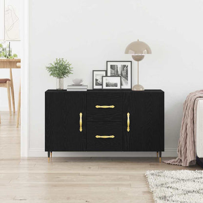 vidaXL Sideboard Black Oak 100 x 36 x 60 cm Engineered Wood