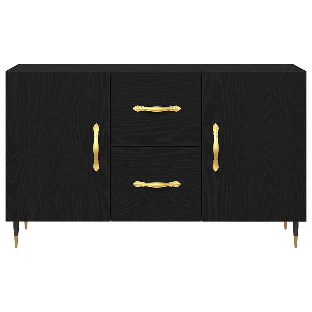 vidaXL Sideboard Black Oak 100 x 36 x 60 cm Engineered Wood