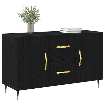 vidaXL Sideboard Black Oak 100 x 36 x 60 cm Engineered Wood