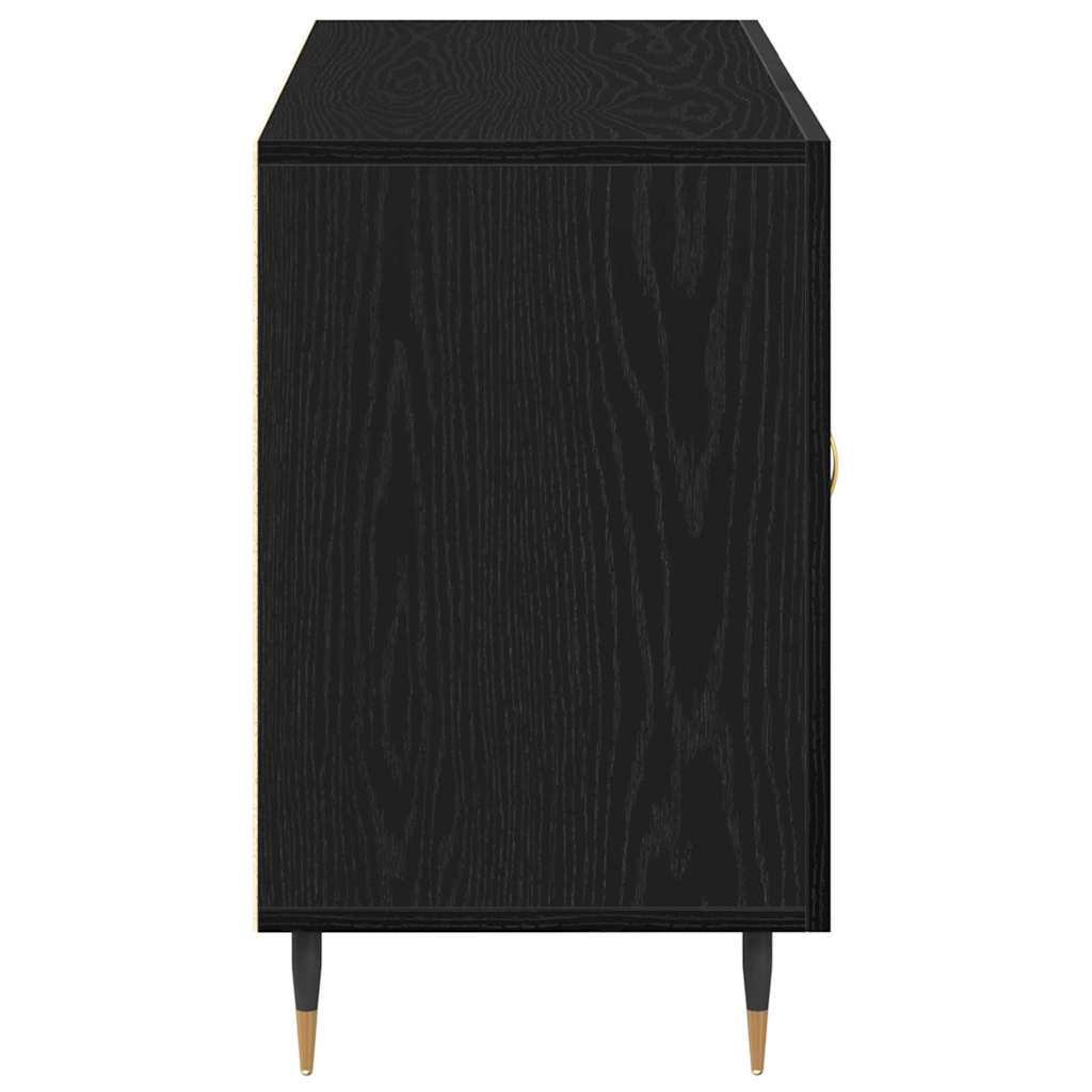 vidaXL Sideboard Black Oak 100 x 36 x 60 cm Engineered Wood