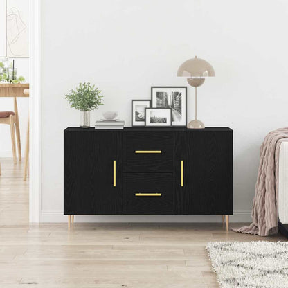 vidaXL Sideboard Black Oak 100 x 36 x 60 cm Engineered Wood