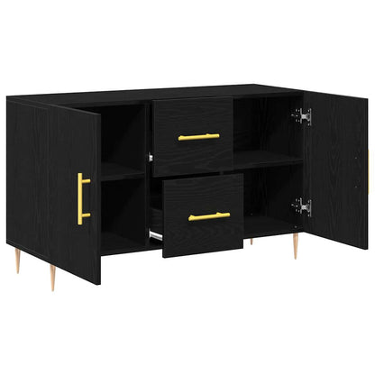 vidaXL Sideboard Black Oak 100 x 36 x 60 cm Engineered Wood