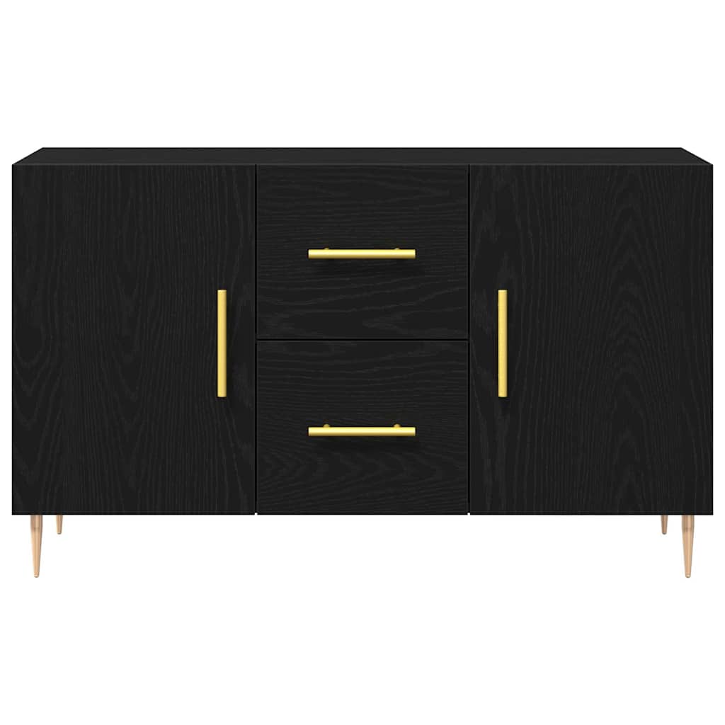 vidaXL Sideboard Black Oak 100 x 36 x 60 cm Engineered Wood