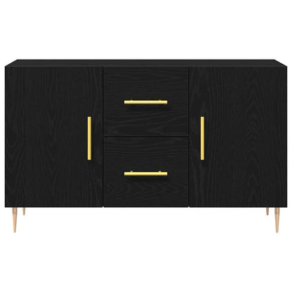 vidaXL Sideboard Black Oak 100 x 36 x 60 cm Engineered Wood