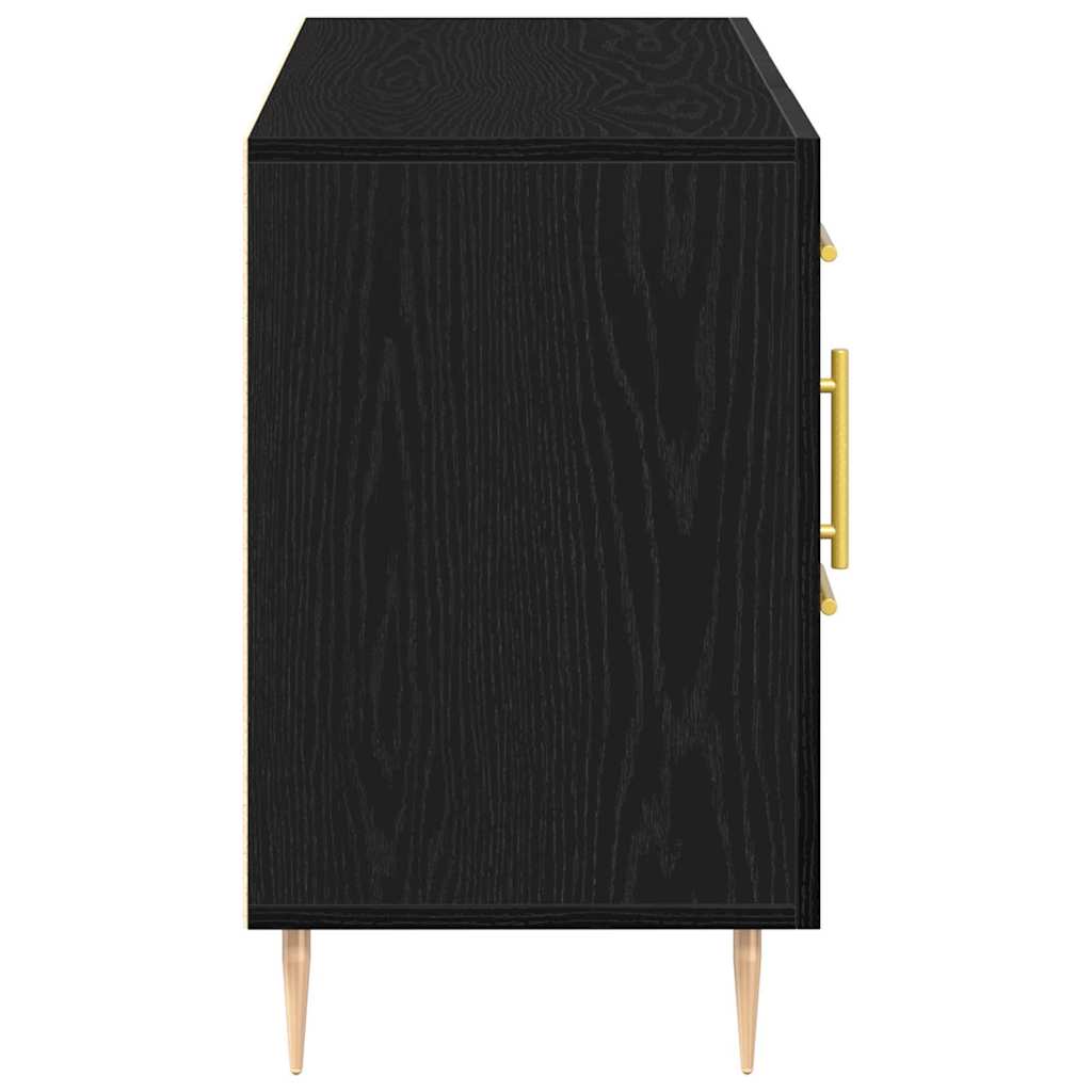 vidaXL Sideboard Black Oak 100 x 36 x 60 cm Engineered Wood