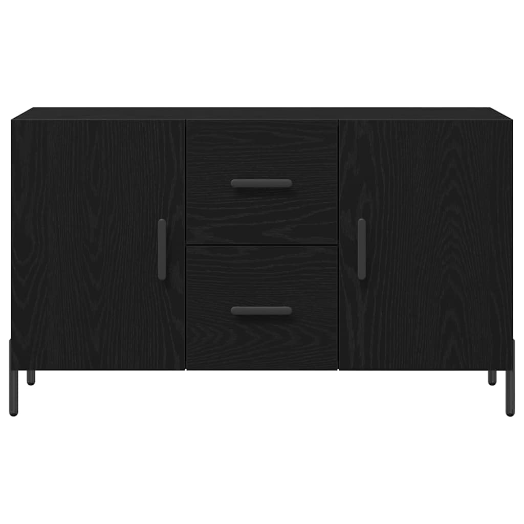 vidaXL Sideboard Black Oak 100 x 36 x 60 cm Engineered Wood