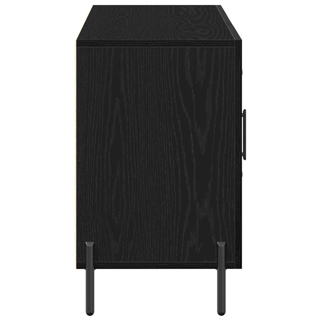 vidaXL Sideboard Black Oak 100 x 36 x 60 cm Engineered Wood
