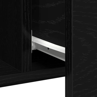 vidaXL Sideboard Black Oak 100 x 36 x 60 cm Engineered Wood