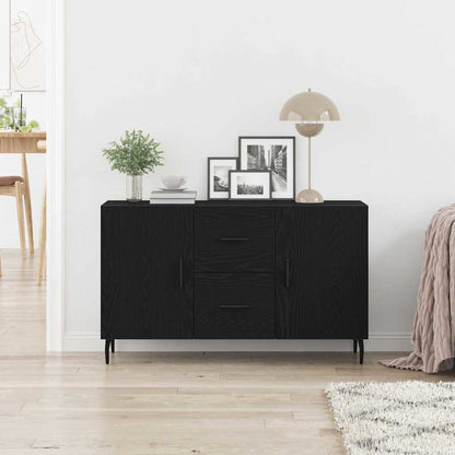 vidaXL Sideboard Black Oak 100 x 36 x 60 cm Engineered Wood
