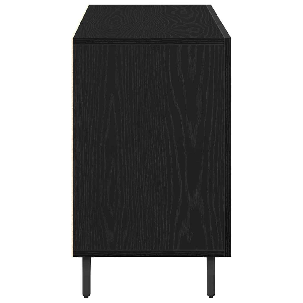 vidaXL Sideboard Black Oak 100 x 36 x 60 cm Engineered Wood