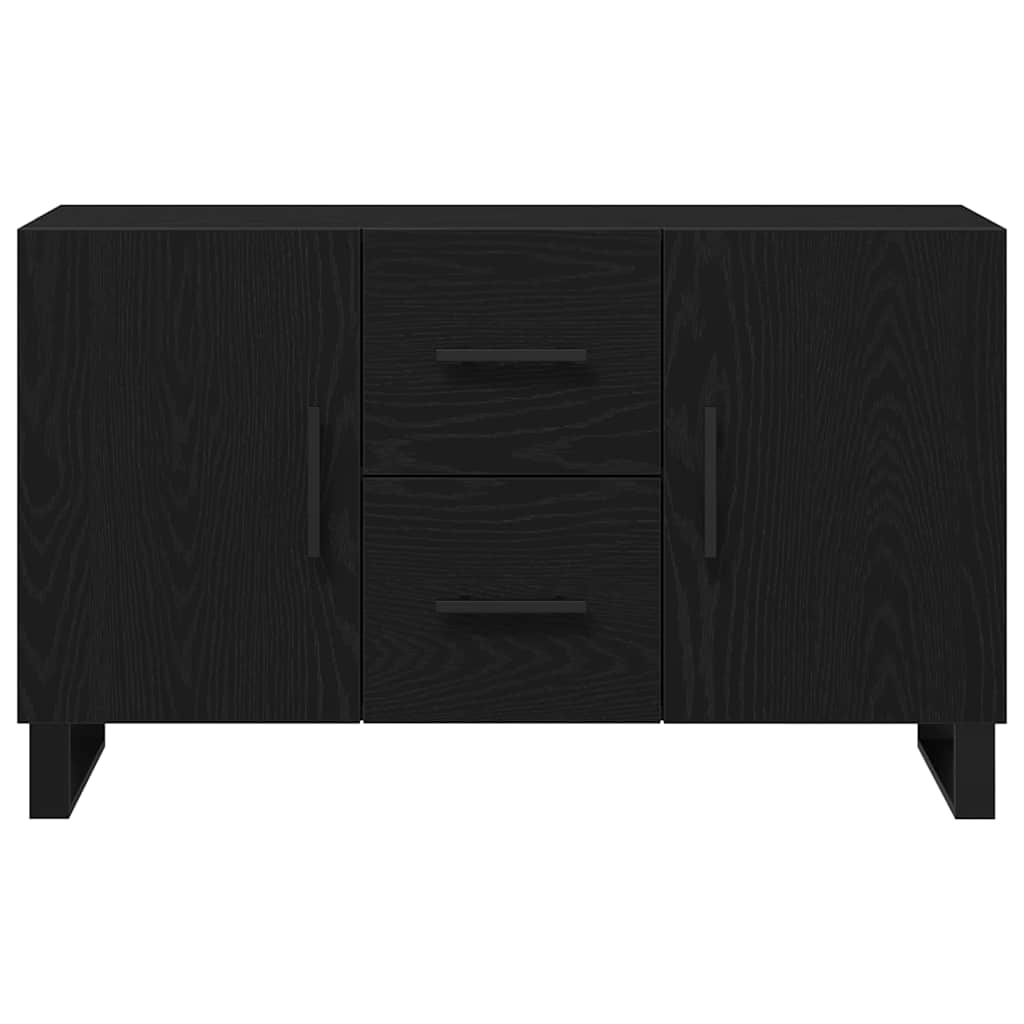 vidaXL Sideboard Black Oak 100 x 36 x 60 cm Engineered Wood