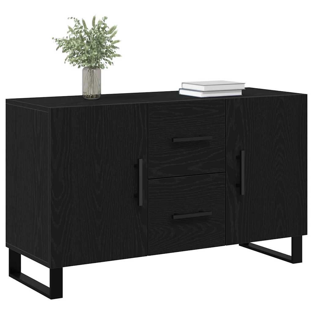 vidaXL Sideboard Black Oak 100 x 36 x 60 cm Engineered Wood