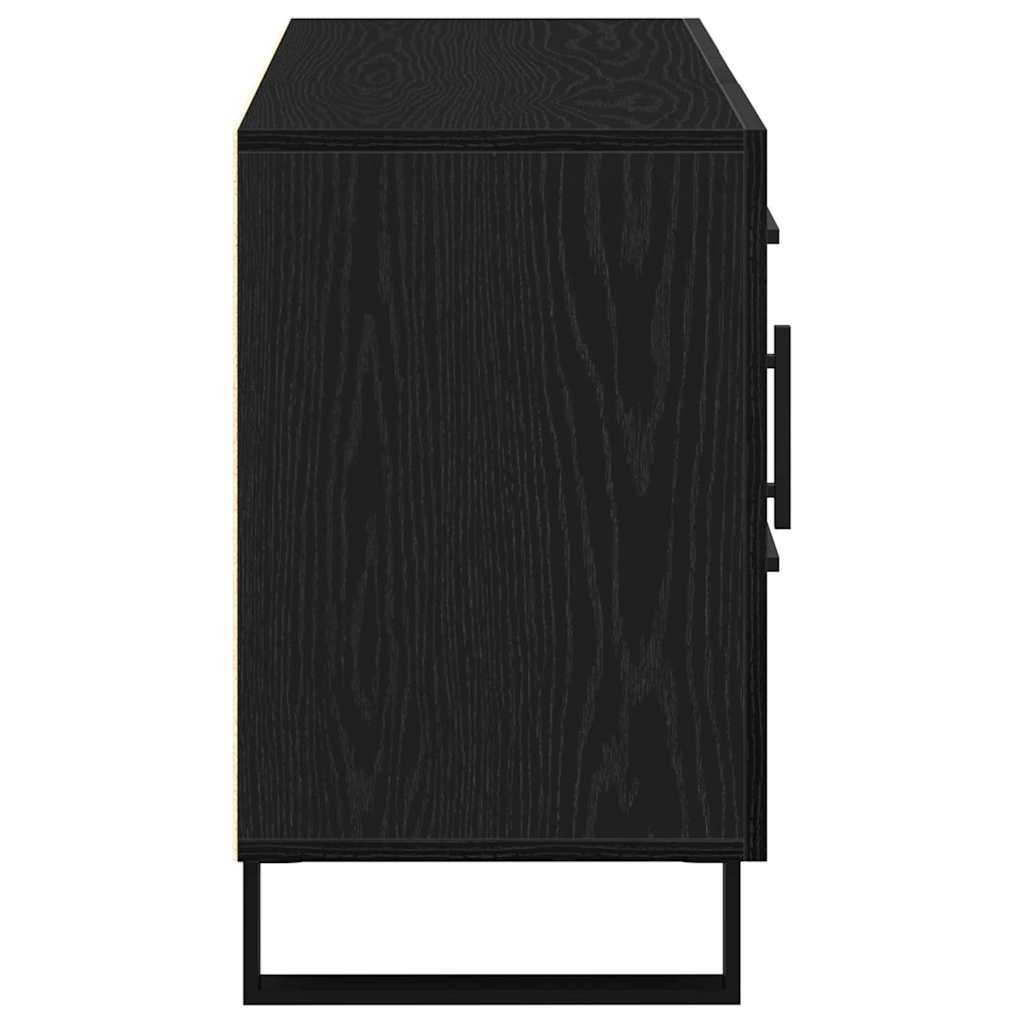 vidaXL Sideboard Black Oak 100 x 36 x 60 cm Engineered Wood