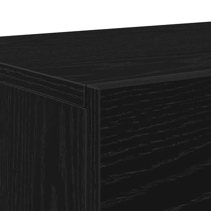 vidaXL TV Cabinet Set Black Oak 150 x 30 x 50 cm Engineered Wood