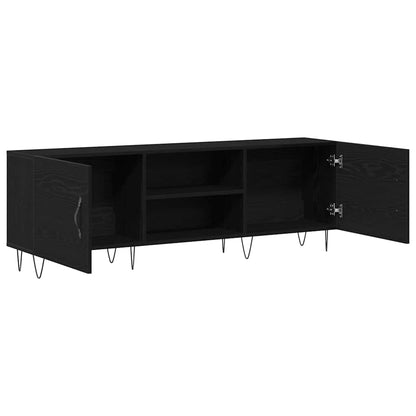 vidaXL TV Cabinet Set Black Oak 150 x 30 x 50 cm Engineered Wood