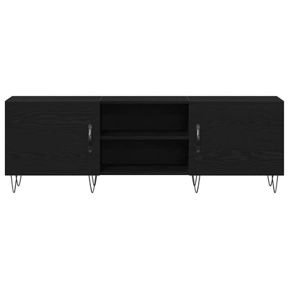 vidaXL TV Cabinet Set Black Oak 150 x 30 x 50 cm Engineered Wood
