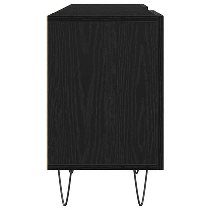 vidaXL TV Cabinet Set 150 x 30 x 50 cm Black Oak Engineered Wood
