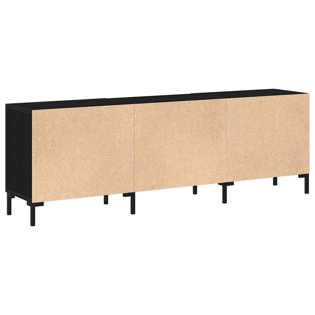 vidaXL TV Cabinet Set Black Oak 150 x 30 x 50 cm Engineered Wood