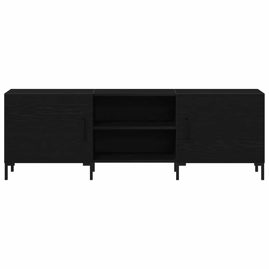 vidaXL TV Cabinet Set Black Oak 150 x 30 x 50 cm Engineered Wood
