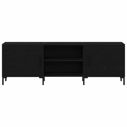 vidaXL TV Cabinet Set Black Oak 150 x 30 x 50 cm Engineered Wood