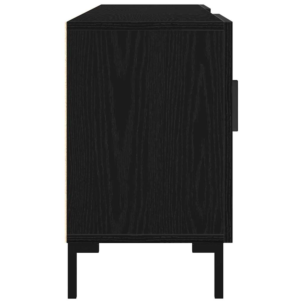 vidaXL TV Cabinet Set Black Oak 150 x 30 x 50 cm Engineered Wood