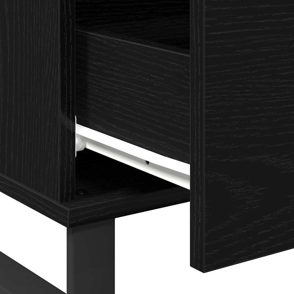 vidaXL Coffee Table Black Oak 90 x 50 x 36.5 cm Engineered Wood