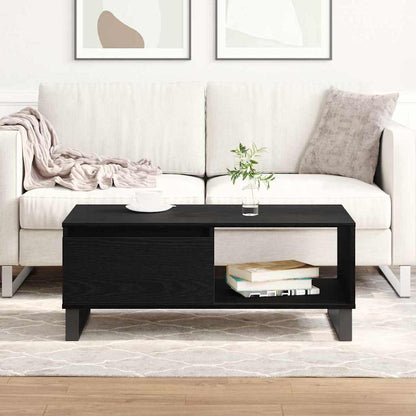 vidaXL Coffee Table Black Oak 90 x 50 x 36.5 cm Engineered Wood