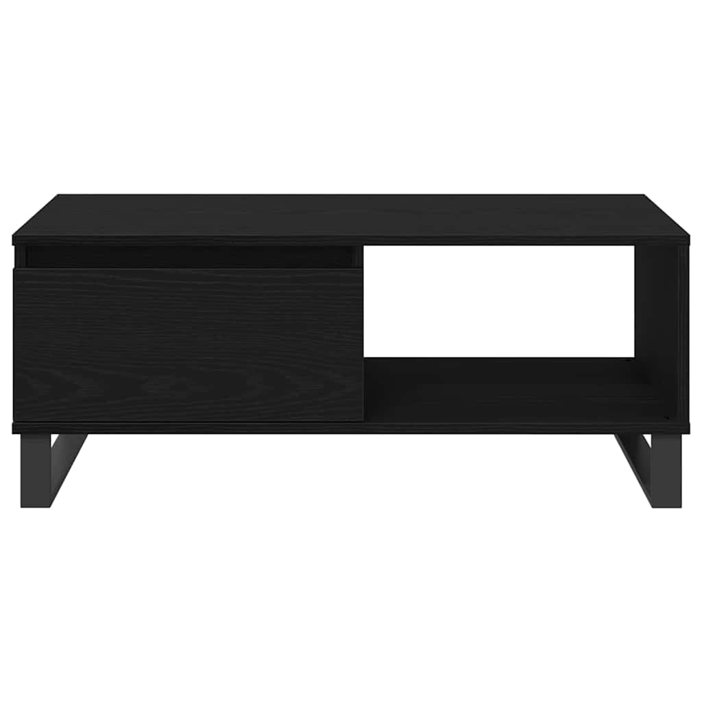 vidaXL Coffee Table Black Oak 90 x 50 x 36.5 cm Engineered Wood