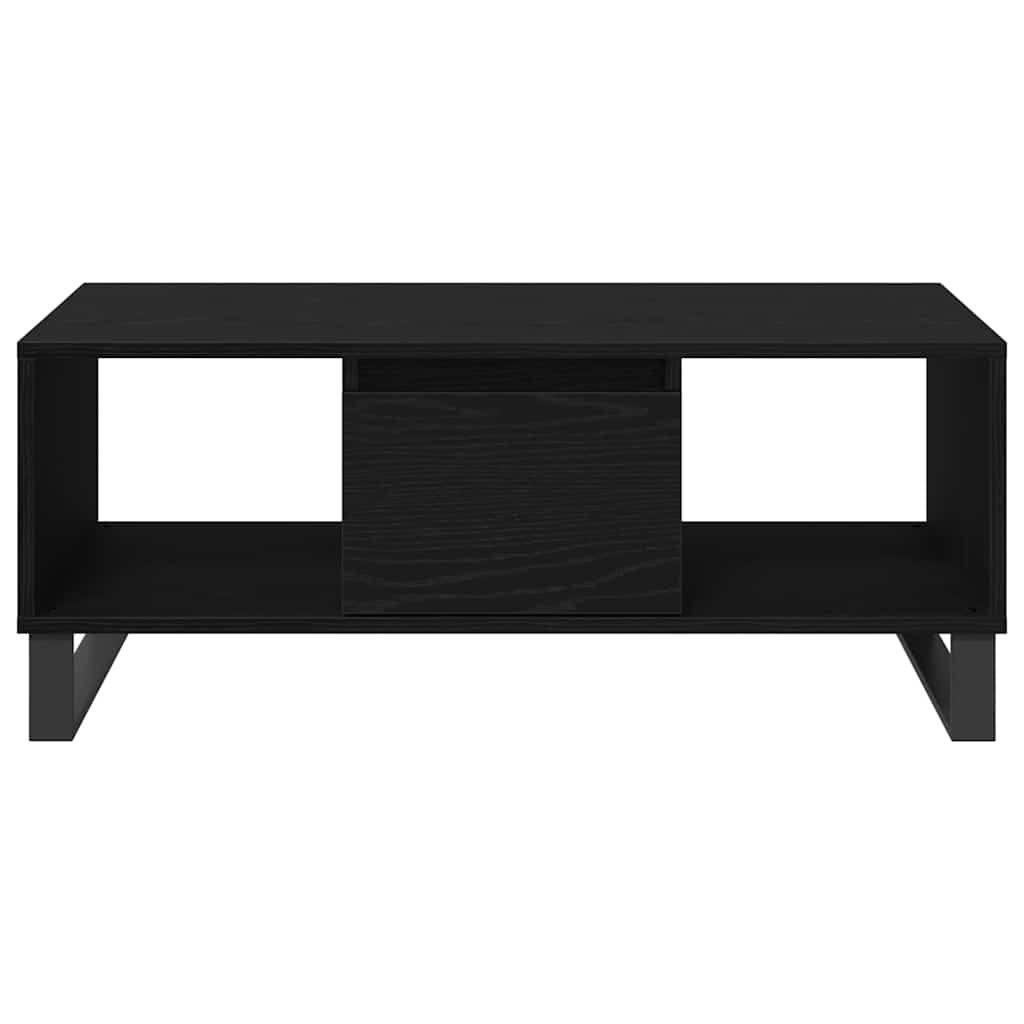 vidaXL Coffee Table Black Oak 90 x 50 x 36.5 cm Engineered Wood