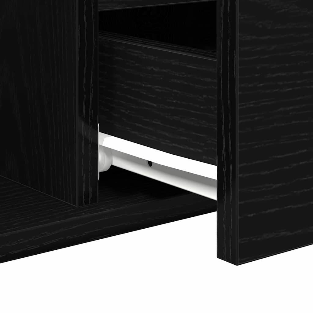 vidaXL Coffee Table Black Oak 90 x 49 x 45 cm Engineered Wood