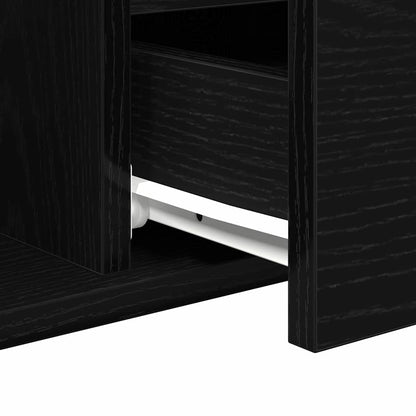 vidaXL Coffee Table Black Oak 90 x 49 x 45 cm Engineered Wood