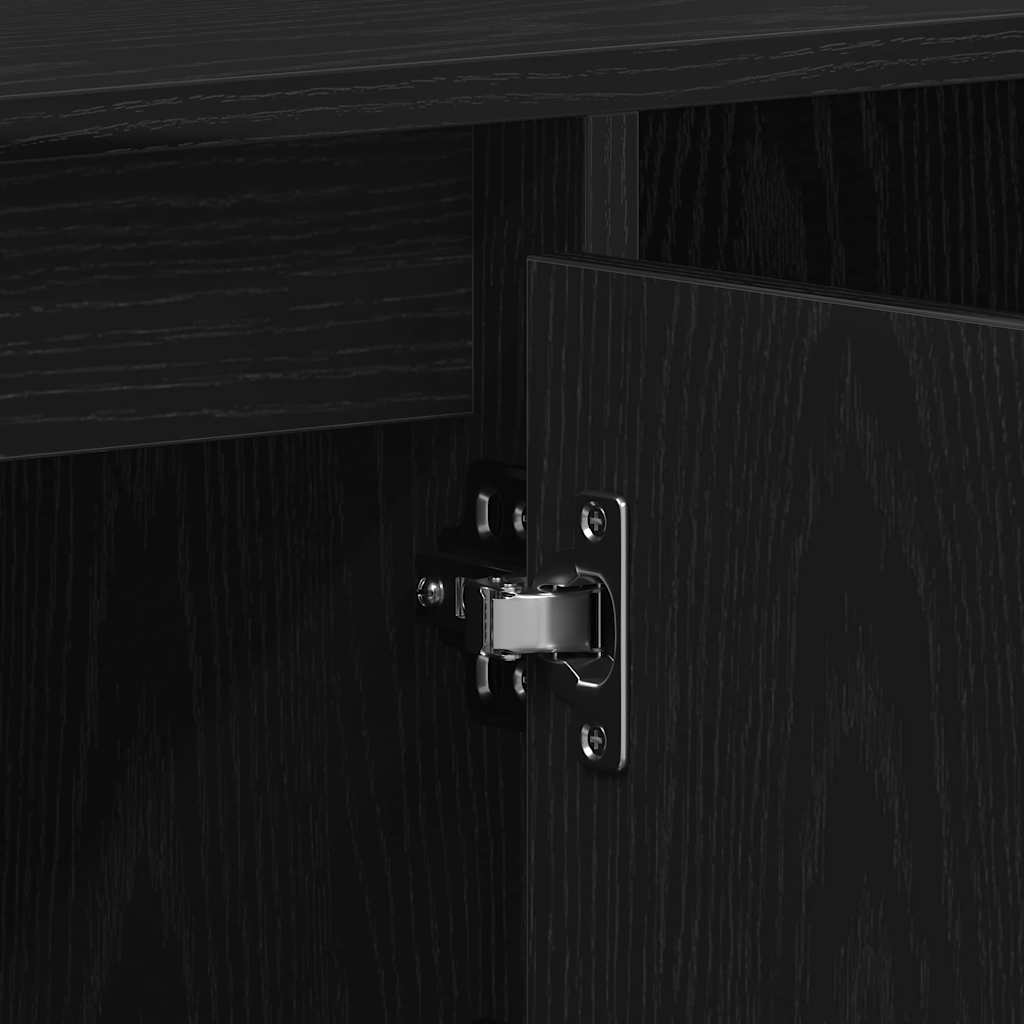 vidaXL TV Cabinet Set Black Oak 100 x 35 x 55 cm Engineered Wood