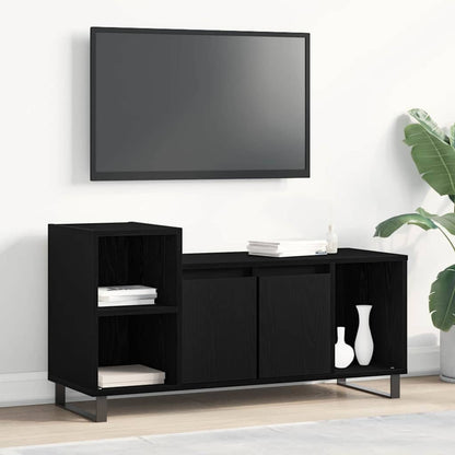 vidaXL TV Cabinet Set 100 x 35 x 55 cm Black Oak Engineered Wood