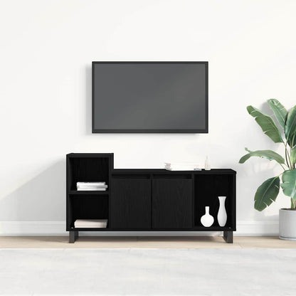 vidaXL TV Cabinet Set 100 x 35 x 55 cm Black Oak Engineered Wood