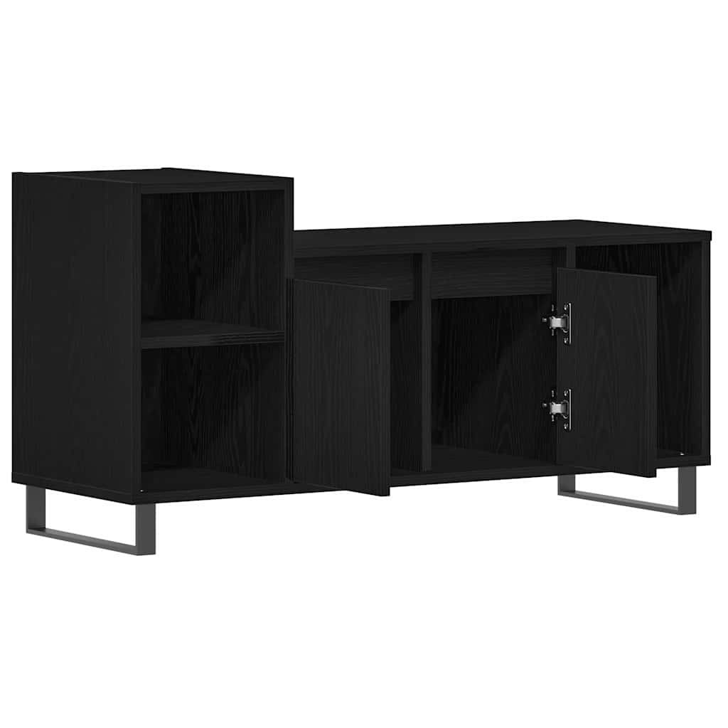 vidaXL TV Cabinet Set 100 x 35 x 55 cm Black Oak Engineered Wood