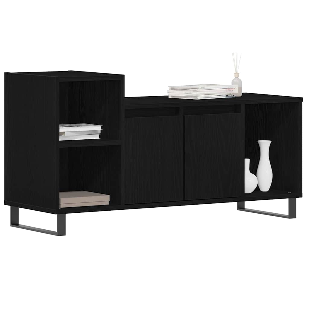 vidaXL TV Cabinet Set 100 x 35 x 55 cm Black Oak Engineered Wood