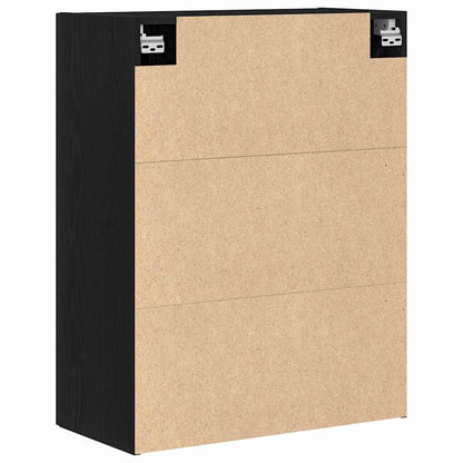 vidaXL Wall-mounted Cabinet Wall-mounted Black Oak 69.5 x 34 x 180 cm