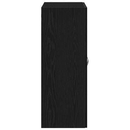 vidaXL Wall-mounted Cabinet Wall-mounted Black Oak 69.5 x 34 x 180 cm