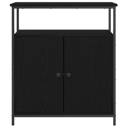 vidaXL Sideboard Black Oak 70 x 30 x 80 cm Engineered Wood