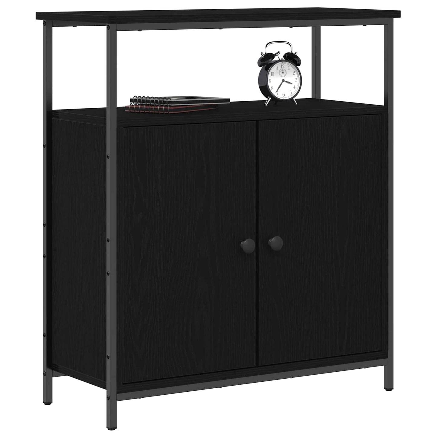 vidaXL Sideboard Black Oak 70 x 30 x 80 cm Engineered Wood