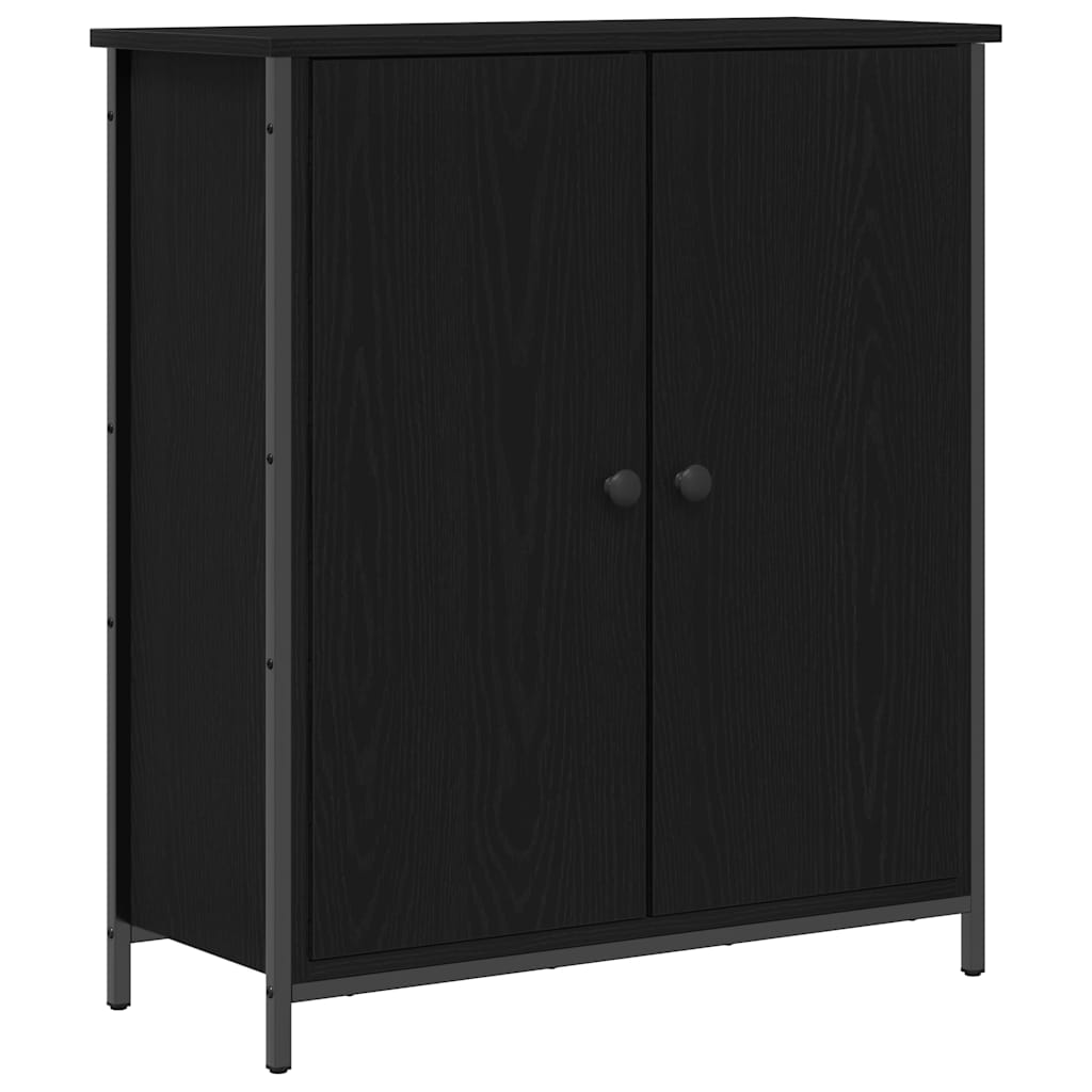 vidaXL Sideboard Black Oak 70 x 30 x 80 cm Engineered Wood